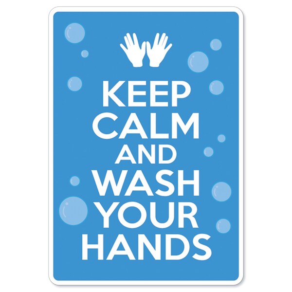 Safety Sign, OSHA Notice, 3.5" Height, Keep Calm, 10PK